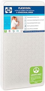 Sealy Baby Flex Cool 2 Stage Crib Mattress and Toddler Bed Mattress, Breathable Hybrid Coil Design, Waterproof Cotton...