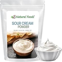 Z Natural Foods Sour Cream Powder - Creamy Low-Lactose with Probiotics, Powdered for Long Shelf Life - Easy 2:1 Mix f...