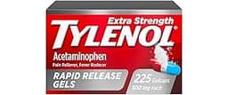 Tylenol Extra Strength Acetaminophen Rapid Release Gels, Fast, Strong Pain Relief, Fever Reducer Medicine, 500 mg Gel...