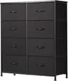 Sweetcrispy 8 Drawer Black Dresser for Bedroom Tall, Organizer Storage | Fabric Storage Tower, Chest of Drawers with ...