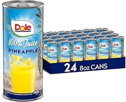 Dole 100% Pineapple Juice, No Added Sugar, Excellent Source of Vitamin C, 100% Fruit Juice, Packaging May Vary, 8.0 F...