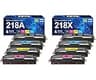 218A 218X Toner Cartridges 4 Pack (with Chip) Replacement for HP 218X 218A Work for HP Color LaserJet Pro MFP 3301fdw...