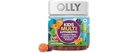OLLY Kids Multivitamin & Probiotic Gummy, Digestive Support, Vitamins A, D, C, E, B, Zinc, Chewable Supplement, Berry...