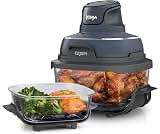 Ninja Crispi Portable Glass Air Fryer Cooking System – 4-Qt & 6-Cup CleanCrisp Containers, Nontoxic, Leak-Proof, Dish...