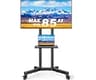 Rolling TV Stand with Shelf for 32-85 inch TVs up to 150lbs, Portable Mobile TV Cart with Silent Wheel, Height Adjust...