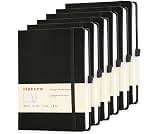 Heture Hardcover Notebooks, 6 Packs A5 Lined Journals Notebook for Writing 160 Pages, 8.2 x 5.5 inch, Classic Ruled N...