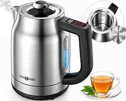 1.7L Electric Glass Kettle with Variable Temperature Control, 1500W Fast Heating Water Boiler, 13 Temperature Presets...