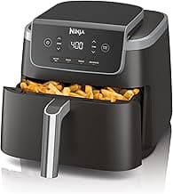 Ninja Air Fryer Pro, 5 Qt, 4-in-1, Grey, AF141 | Air fry, roast, reheat, dehydrate, 1750W, 400F max, Fits 4 lbs fries...