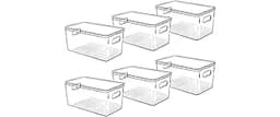 Clear Plastic Storage Bins with Lids, Perfect for Kitchen Organization or Pantry Organization and Storage, Stackable ...