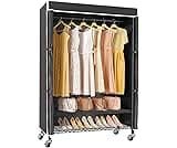 VIPEK R3C Rolling Clothes Rack with Cover Portable Closet for Hanging Clothes, Heavy Duty Garment Rack Freestanding R...