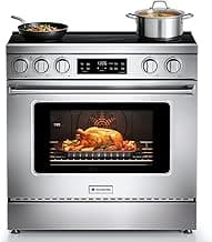 AAOBOSI 36 Inch 6 Cu.Ft Front Control Electric Range Oven with 5 Cooktop Elements,9 Cooking Power Level 9300W, Smrt C...