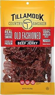 Tillamook Country Smoker Real Hardwood Smoked Beef Jerky, Old Fashioned, 10 Ounce