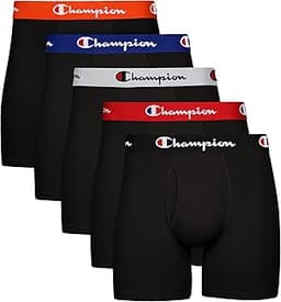 Champion Men's Everyday Cotton Stretch Boxer Briefs- 5 Pack