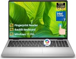 Dell 16 Touchscreen Laptop DC16251, Intel Core 7 150U(Up to 5.4GHz), 16-inch FHD+ IPS 300 Nits, 32 GB DDR5, 1 TB SSD,...