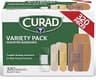 CURAD Assorted Bandages Bulk Variety Pack 320 Count 5 Styles Including Waterproof, Sheer, Plastic, Heavy Duty & Flex-...