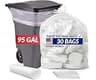 Reli. 95 Gallon Trash Bags Heavy Duty | 30 Trash Bags with Ties | Super Sizeable, Clear, Serious Garbage Cleanup