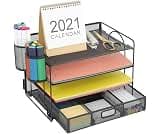 Marbrasse Desk Organizer and Accessories, 4-Tier Paper File Letter Tray Accessories & Workspace Desk Organizers with ...