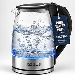 Azeus 1.8L Electric Kettle CX-817 - Fast Boil, Auto Shut-Off, Boil-Dry Protection, 360° Swivel Base - Stainless Steel...