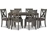 Signature Design by Ashley Caitbrook Rustic 7-Piece Dining Set – Rectangular Table with 6 X-Back Upholstered Chairs, ...