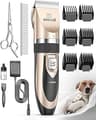 oneisall Dog Clipper Low Noise, Dog Grooming Kit with Rechargeable, Pet Shaver Cordless Electric Quiet Hair Clipper S...