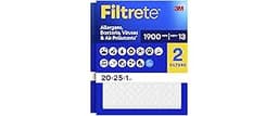 Filtrete 20x25x1 Air Filter, MERV 13 MPR 1900, Allergens, Bacteria, Viruses & Air Pollutants, 3-Month AC/Furnace Filt...