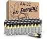 Energizer AA Batteries Alkaline Power, 32 Count Alkaline Double A Battery Pack