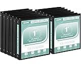 SUIN1-Inch 3-Ring-Binder, Customizable Clear View Cover, for US Letter Size 8-1/2 x 11'', Perfect for Office/School (...