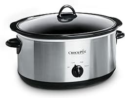 Crock-Pot 7 Quart Oval Manual Slow Cooker, Stainless Steel (SCV700-S-BR), Versatile Cookware for Large Families or En...