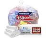 Reli. Easy Grab Trash Bags, 55-60 Gallon (150 Count) (Clear) - Star Seal Super High Density Rolls - Heavy Duty Can Li...