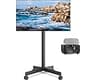 Rfiver Mobile TV Cart Rolling TV Stand for 23-65 Inch Screens, Portable TV Stand on Wheels with Tilt and Height Adjus...