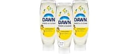 Dawn Free&Clear EZ-Squeeze Dish Soap Dishwashing Liquid Lemon 3*24.3 Fl Oz | Removes up to 99% of grease and food res...