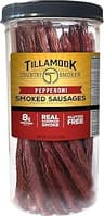 Tillamook Country Smoker Real Hardwood Smoked Sausages, Pepperoni, 15.2 Ounce Tall Jar, 20 Count