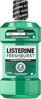 Listerine Freshburst Intense Antiseptic Mouthwash for Bad Breath, Kills 99.9% of Germs That Cause Bad Breath & Fight ...