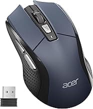 Acer Wireless Mouse for Laptop, 2.4GHz Computer Mouse 5 Adjustable 4000 DPI | Office Cordless USB Mice with USBA Rece...