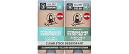 Dr. Squatch Invisible Glide Natural Men’s Deodorant – Smooth Glide, No Stains – Aluminum Free Deodorant Men – Safe fo...
