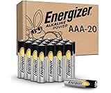 Energizer Alkaline Power AAA Batteries, 20 Count, Long-Lasting Triple A Batteries, Suitable for Everyday Electronics ...