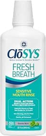 CloSYS Mouthwash, 32 Ounce, Fresh Breath Mouthwash, Gentle Mint | Alcohol Free, Dye Free, pH Balanced Mouth Wash, Hel...