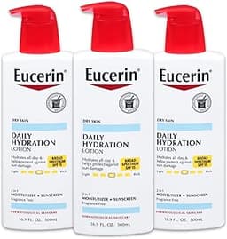 Eucerin Daily Hydration Lotion with SPF 15 - Broad Spectrum Body Lotion for Dry Skin - 16.9 fl. Oz. Pump Bottle (Pack...