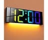 JALL Digital Wall Clock with Big LED Numbers for Classroom, Wall Clock with 8 RGB Colors for Senior, Digital Clock wi...