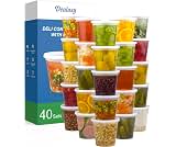 Dealusy 40 Set 24 oz Deli Containers with Lids | Leak-Proof BPA Free Plastic Take Out Bowls, Food Storage Containers ...