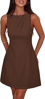 PRETTYGARDEN Womens Formal Short Dresses 2026 Summer Sleeveless Boat Neck A Line Elegant Mini Cocktail Party Dress