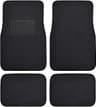 BDK Classic Carpet Floor Mats for Car & Auto - Universal Fit -Front & Rear with Heelpad (Black) - 45142