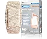 Hysimedy Silicone Bandages for Sensitive Fragile Skin 2"x4" 20 Count Flexible Fabric Latex Free Hypoallergenic Breath...