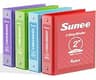 SUNEE Binders 2 Inch 3 Ring 4 Pack, 2" Classic 4-Color Binder Set (8.5x11 Inches) for Office, School or Home Supplies