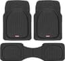 Motor Trend FlexTough Floor Mats for Cars, Black Deep Dish All-Weather Car Mats, Waterproof Trim-to Fit Automotive Fl...