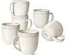LE TAUCI Coffee Mugs Set of 6, Ceramic Mug Set 12 oz, Embossment Cups for Espresso, Hot Tea, Cappuccino, Mocha, Cocoa...