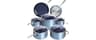 Nuwave Healthy Duralon Blue Ceramic Nonstick Cookware Set, Diamond Infused Scratch-Resistant, PFAS Free, Dishwasher &...