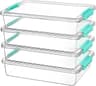 Vtopmart 4 Pack 6 Qt Plastic Storage Bins with Lids, Clear Sensory Bins | Stackable Containers for Organizing School ...