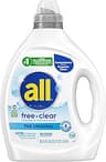 all free clear, Original, Liquid Laundry Detergent for Sensitive Skin, Unscented and Hypoallergenic, Concentrated, 82...
