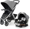 Chicco Bravo 3-in-1 Trio Travel System, Bravo Quick-Fold Stroller with KeyFit 30 Infant Car Seat and Base, Camden/Black